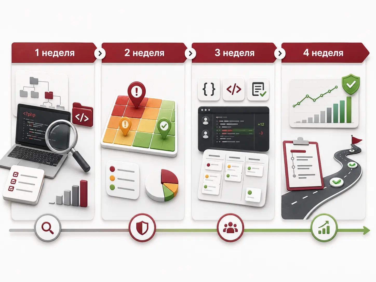 План работы PHP TeamLead в первый месяц на проекте